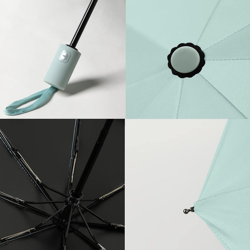 BAODINI Small UV Protection Travel Umbrella Compact for Rain and Sun UPF 50+ Windproof Portable 42 inch Umbrella for Women and Men - Image 5